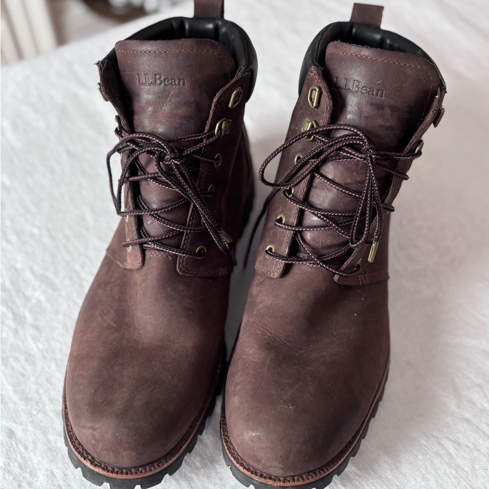 Men’s LL Bean Bucksport Boots Plain Toe Lace Up Size 12 Medium